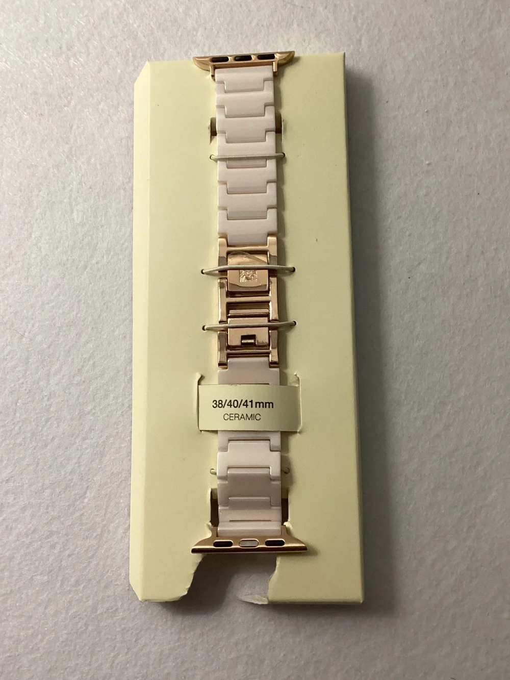 Anne Klein Women's Blush Ceramic Bracelet designed for Apple Watch 38/40/41mm